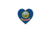 Patch Badge Patch Printed Thermoadhesive Flag Heart USA Idaho