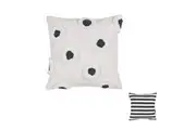 Vtwonen Stripe And Eye Natural Square Filled Cushion 50Cm X Cushions & Decorative Pillows