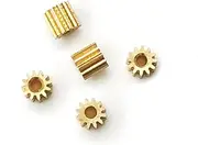 5 Pcs 121A 121.2B 0.2M 2.8mm Diameter Pinion 12 Teeth 1mm Hole 2.5mm Thickness Micro Copper Gears(1.22mm)