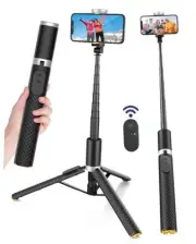 Phone Tripod Selfie Stick:Phone Stand for Recording,Bluetooth Selfie Stick for