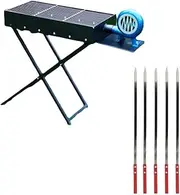 2 in 1 Outdoor cooking bundle- Charcoal BBQ Grill Set with 5 pcs Skewers