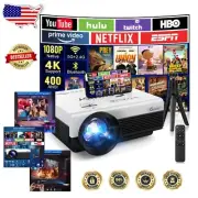 Native 1080P Portable Projector: WiFi, Bluetooth & 4K Ready - Perfect for Movies