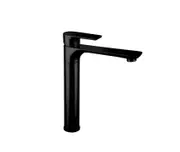 HC Sleek Black Round Sink Mixer