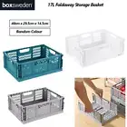 14L Foldaway Storage Basket Foldable Fruit Pantry Container Organiser Crate Box
