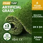 Prime Turf Artificial Grass Synthetic Fake Lawn Turf 2mx5m 30SQM Plant Mat 30mm