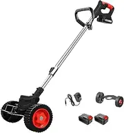 Provecta Cordless Grass Trimmer Weed Wacker/Lawn Edger/Mower/Brush Cutter,3-in-1 String Trimmer Lawn Edger with Two 24V Batteries,Adjustable Height Weed Eater Tool with Wheel