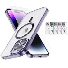Magnetic Military Protection Case w/ Screen Protector fr iPhone 16 Pro Max 15 14