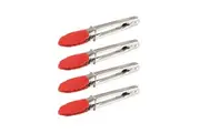 4x Avanti Mini Tongs Home/Kitchen Frying Clip Cooking/Serving BBQ Utensil Asst