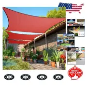 Customizable 6' x 14' Red Shade Sail - Durable UV Protection for Outdoor Spaces