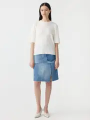 Mercerised Cotton Knit T-Shirt
