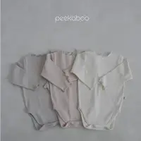 在飛比找蝦皮商城優惠-Peekaboo 捲邊長袖包屁衣莫代爾棉《現+預》｜連身衣 