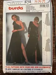 Burda 8718 UNCUT Sewing Pattern, Misses' Evening Dress, Size 8-18