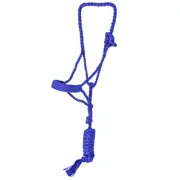 78KK 8 Ft Hilason Western Nylon Poly Flat Braided Mule Tape Halter And Lead