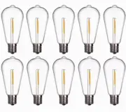 10 Pack Edison LED Light Bulbs, 0.6 Watt E17 Screw Base Replacement Bulbs,