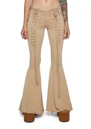 [DARKER WAVS] Tempo V-Cut Lace Up Bell Bottoms