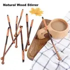 Handle Rod to Stick Wooden Coffee Stirrers for Cocktails Tea Milk Set of 2