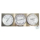 43cm Silver Outdoor Weather Station With Barometer Thermometer & Hygrometer By F