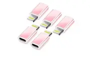 [5 Pack] USB Type C Female to Lightning Male Adapter Charger Adaptor Charging Converter for Apple iPhone 14 13 12 11 Pro Max Plus XR XS X SE 7 8 6S 6 Plus (Rose Gold)