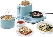Vintage Electric 2 Slice Toaster Hot Plate Frying Pan Camping Breakfast Cooking - Baby Blue