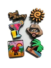 Bad Bunny Crocs Charms - Un Verano Sin Ti - 6 Piezas