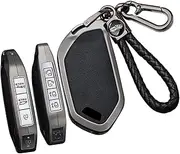 ontto Alloy Car Key fob Cover Fit for Kia Telluride EV9 2023 2024 Picanto GT Line Sorento MQ4 Carnival KA4 Morning K5 Carens 2024 Remote leather Key case keyring Key Shell holder bag keychain
