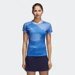 【羿樂運動休閒用品】ADIDAS TAPE TEE女子運動短袖T恤(藍色)CF-4837