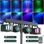 LED Par Light RGB Effect Party Bar Sound Active Remote Stage Disco with Stand DJ