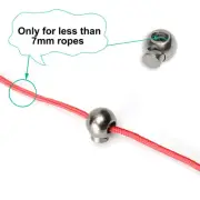 6pcs Plastic Cord Lock Stopper Spring Fastener Organizer Silver Black