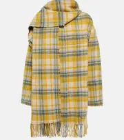 [Marant Etoile] Marant Etoile Faty wool-blend scarf coat AU 14 multicoloured