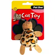Leopard Tortoise Plush Soft Cat & Kitten Toy by Pet One