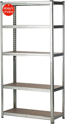 5-Tier Garage Shelving Heavy Duty Steel Storage Rack Warehouse Pallet Rack sss