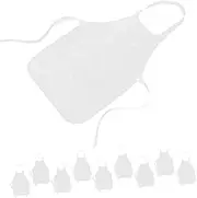 White Boys and Girls Painting Apron Set 10pcs Non-woven Boys and Girls Art Aprons Decorative Children