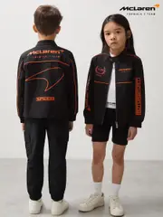 Reiss Black Wanden 3-9 yrs Unisex Fit McLaren F1 Team Technical Logo Jacket (AW3968) | $180