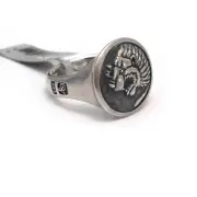 New DAVID YURMAN Men's PETRVS Lion Coin Signet Ring in Sterling Silver Size 8