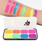 Face Paint Set Glowing In Dark 8 Colors Quick Dry Bright Water Based Halloween♡