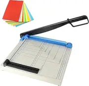 Craft Paper Trimmer, A4 Paper Cutter with Automatic Security Safeguard and Side Ruler, Cutting Performance Up to 16 Sheets, Guillotine Blade Trimmer for A4 A5 Paper, Label Photo