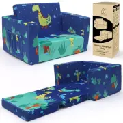 Kids Couch Toddler Sofa Bed Fold Out for Gilrs Boys Baby Flip Out Convertible...