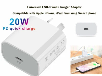 PD 20W USB-C Type C Fast Wall Charger Power Adapter For iPad mini 6 iPad 11 12.9