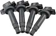 Jodriva Ignition Coil Ignition Coil 9091902229 90919-02229, for Toyota, Iq 1.0 2009-, Prius C/Hatchback/Saloon, Yaris replacement ignition coil(BLACK Rear right)