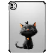 iPad Pro 11-inch (M4) iPad Impact Case Black kitty with bird