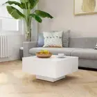 NNEVL Coffee Table White 60x60x31.5 cm Chipboard