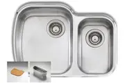 Oliveri Monet 1 & 1/2 Double Left Hand Bowl Undermount Sink MO71U