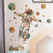 Astronaut Wall Stickers Large Cartoon Spaceman Outer Planet Wall Decals Creat...