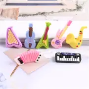 10 pcs Bulk Flat Back Musical Instruments Resin Embellishments Art Decors 1-3cm