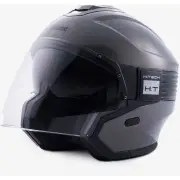 Hacker BTR Matt Black Grey Jet Helmet