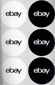 STICKERS eBay Round Logo (LOT OF 49 Stickers) Various Colors and B&W (NEW)