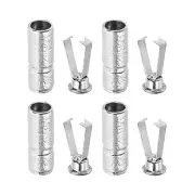 Shoelace Tips, 4Pcs Shoelace Head Tips for Shoes String, Silver Tone Style a