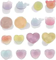 WOONEKY Nail Art Toe Spacer Set 16pcs Silicone Toe Separators Candy Heart Design Toe Separator for Acrylic Nails Pedicure Tools