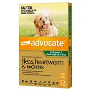 Flea & Wormer Spot-on for Dogs Up to 4kg, 3's