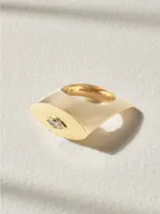 [Marie Lichtenberg] Marie Lichtenberg - Evil Eye 18-karat Gold Diamond Ring - 6 6 Gold